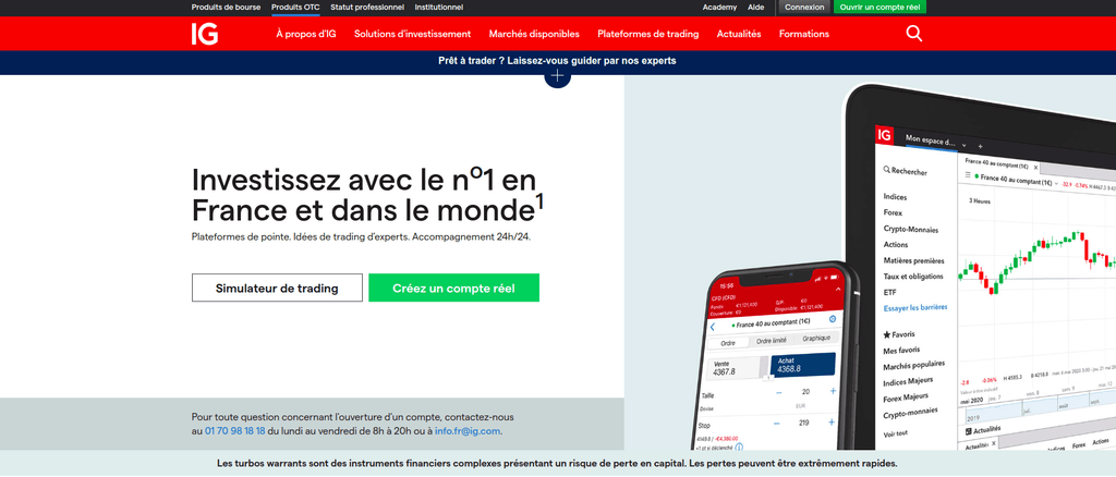 Investir avec Ig markets
