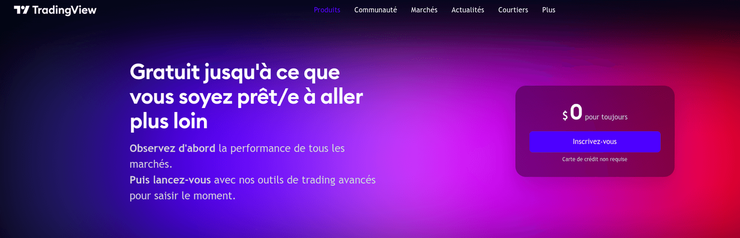 Version gratuite de TradingView