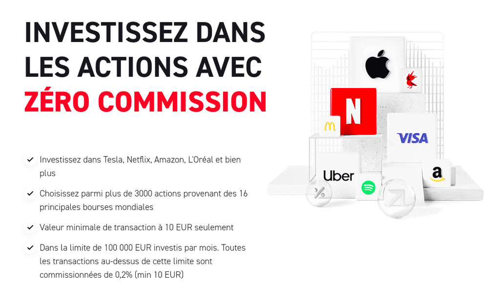 XTB courtier sans commission sur actions et ETF