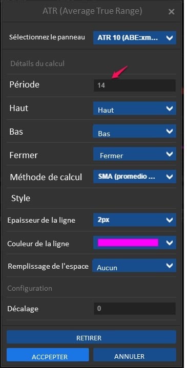 Options de configuration