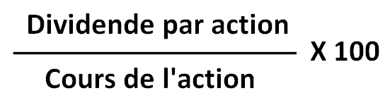 Formule du rendement par dividende