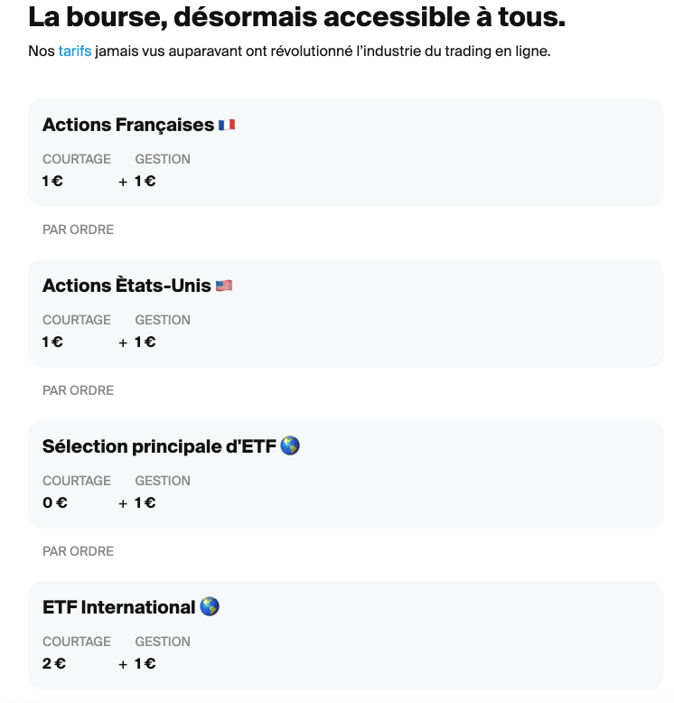 Tableau des commissions DEGIRO pour investir sans frais excessifs