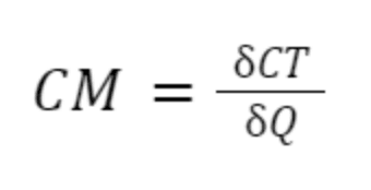 Formule coût marginal
