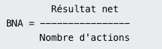 Calculer Benefice par action
