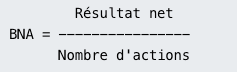Calculer Benefice par action