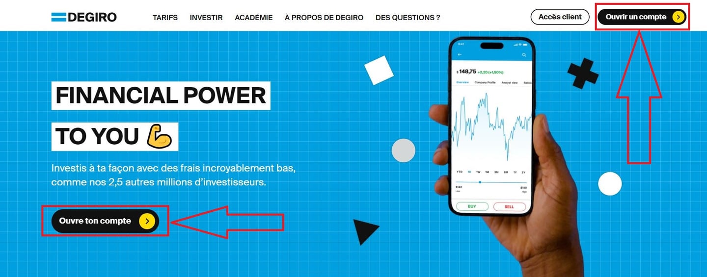 1. Créer un compte sur DEGIRO - Comment acheter des actions Vinci (DG)
