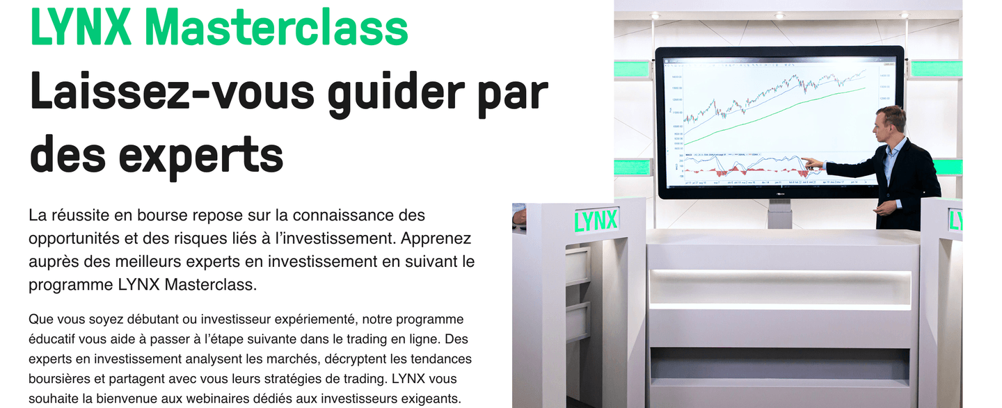 Les offres de formations sur Lynx Broker