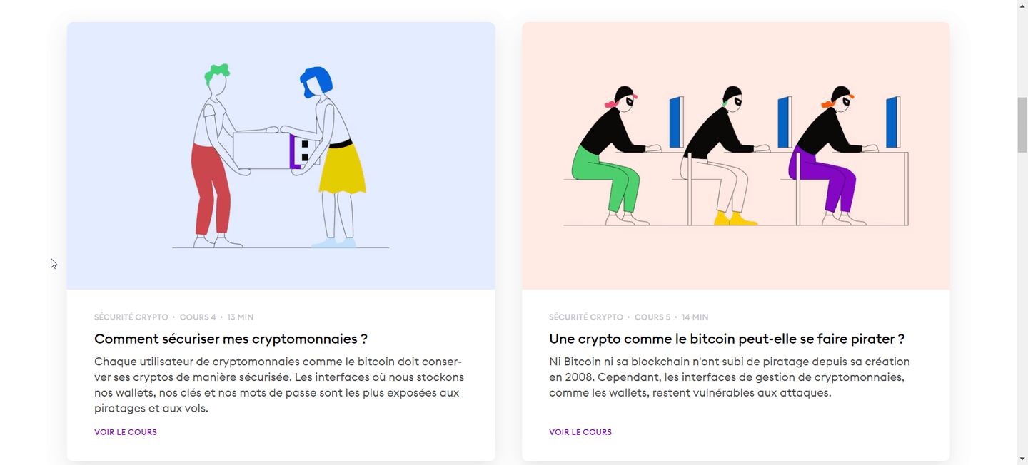Les cours de la Bitpanda Academy