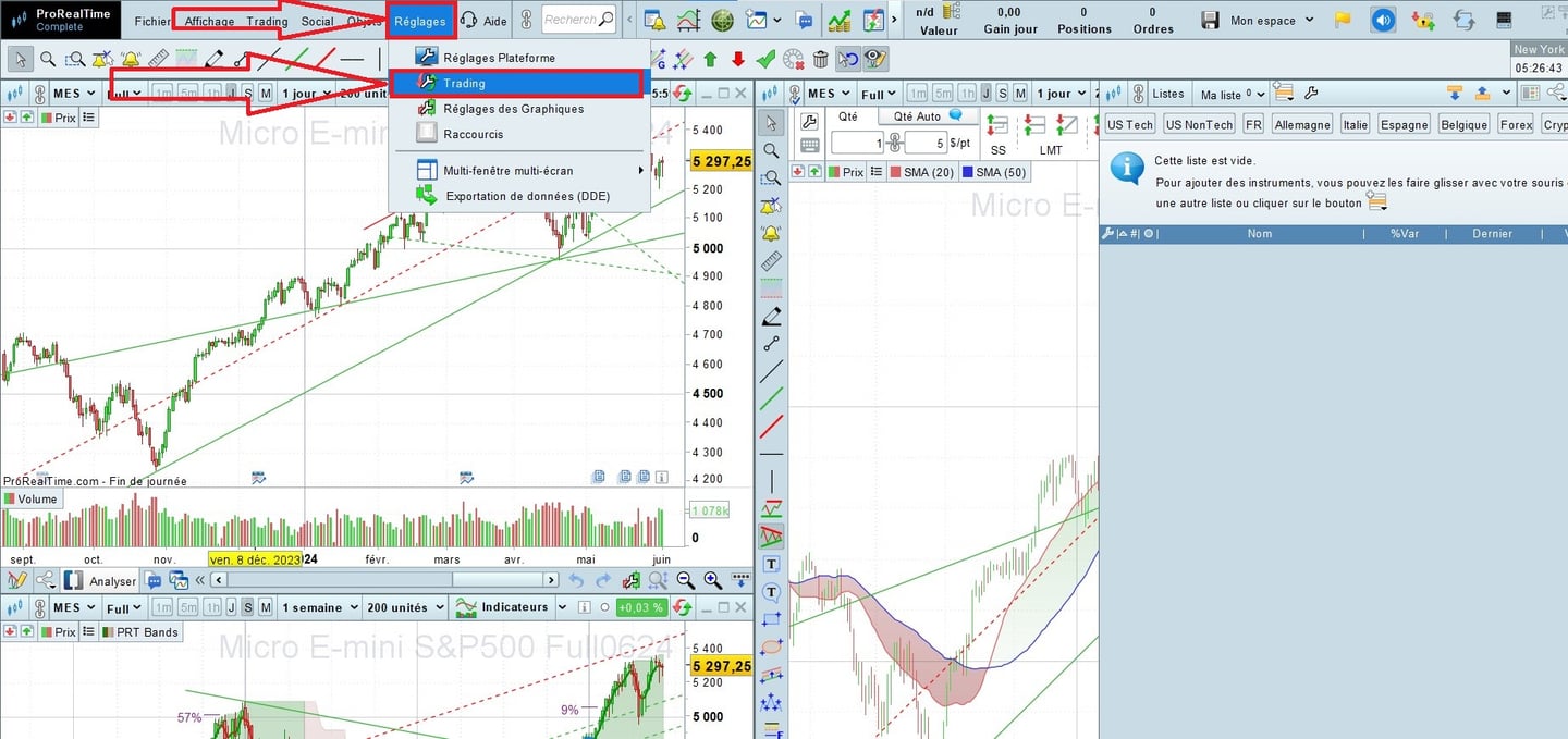 Meilleurs courtiers ProRealTime