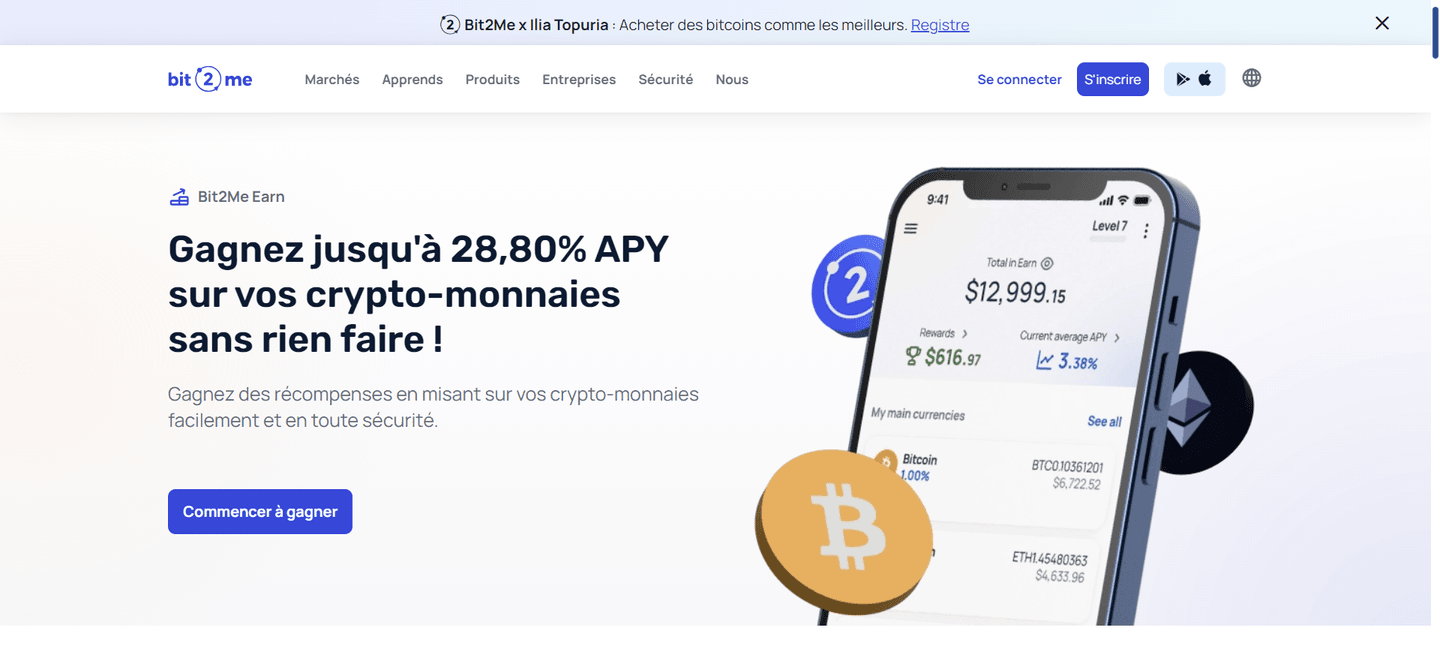 Faire du staking sur bit2me