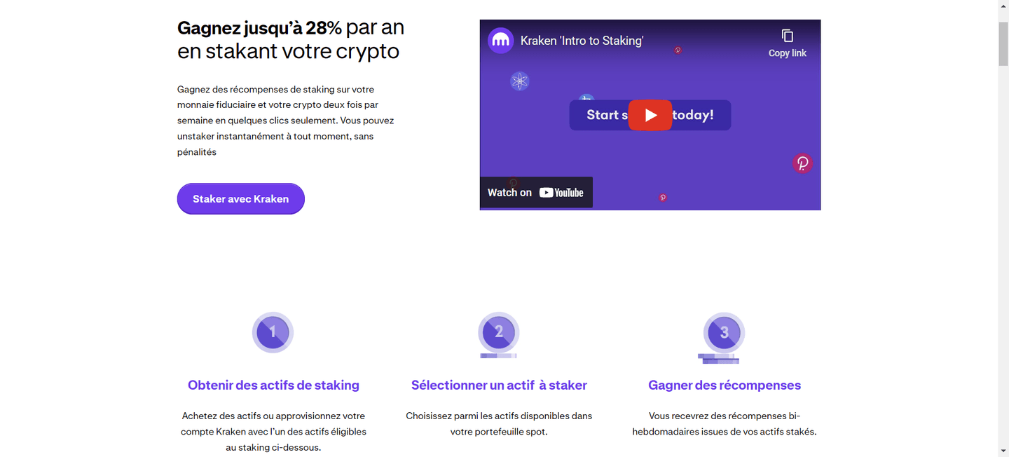 Kraken staking