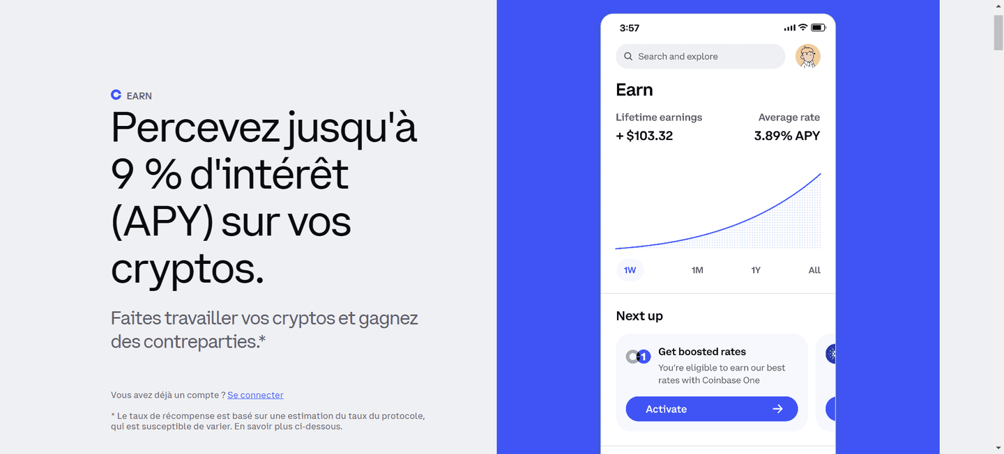 Staking coinbase
