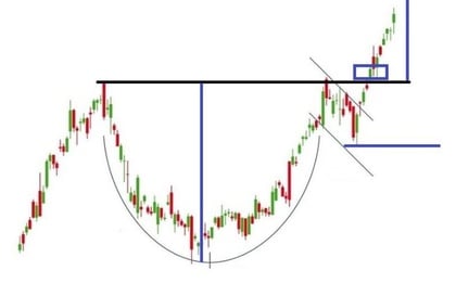 Take profit cup and handle