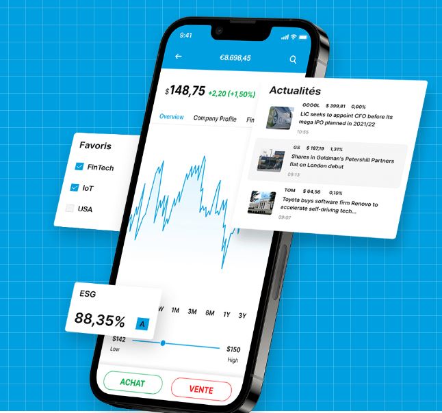 2. DEGIRO - Application mobile d'investissement sur smartphone