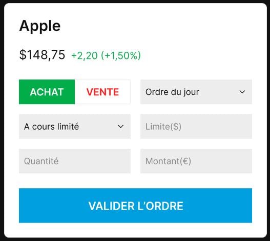 4. DEGIRO - Valider l'ordre