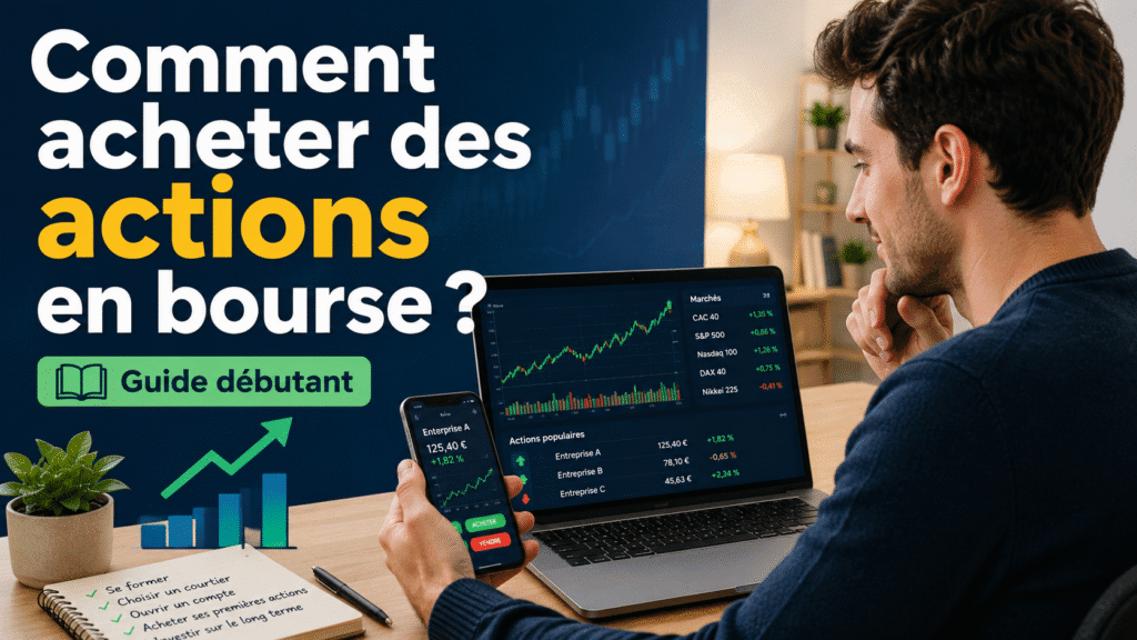 Acheter des actions en bourse pour débutants depuis une plateforme de courtage