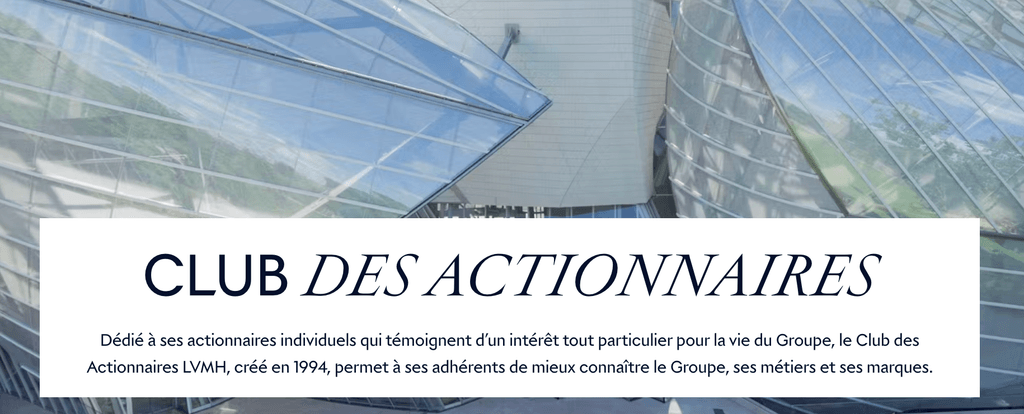 club actionnaire lvmh