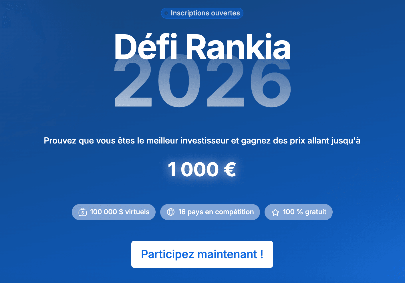 Défi Rankia 2026