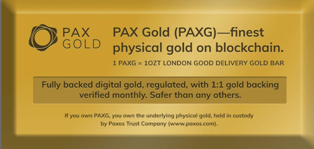 Liaison du token PAXG à des lingots d'or physiques | Source : PAXOS