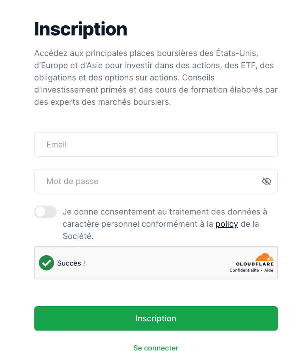 Ouvrir un compte Freedom24