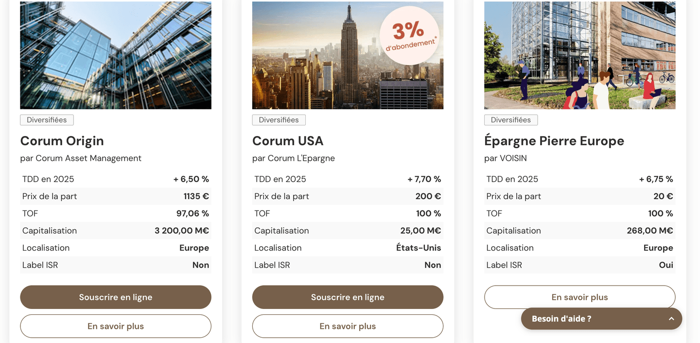Meilleurtaux Placement offre de SCPI avis