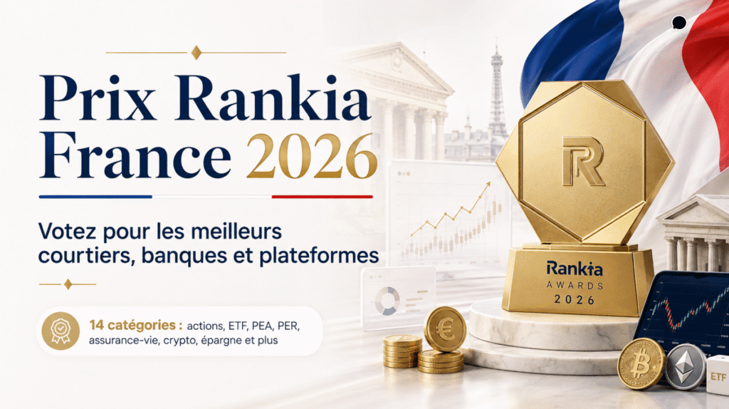 Prix Rankia France 2026 liés aux courtiers, aux banques et aux plateformes d’investissement.