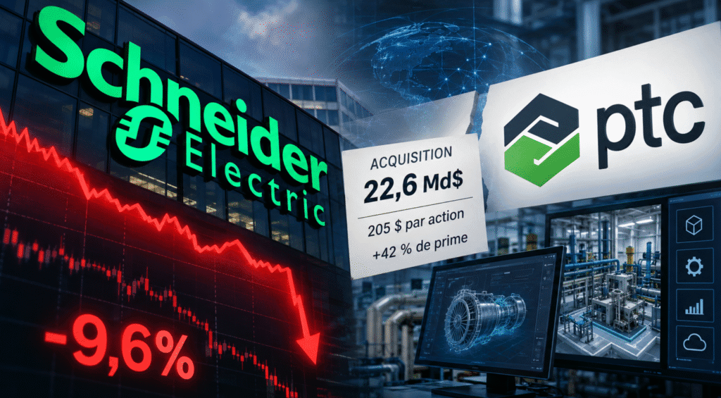 ction Schneider Electric en baisse après l’annonce du rachat de PTC
